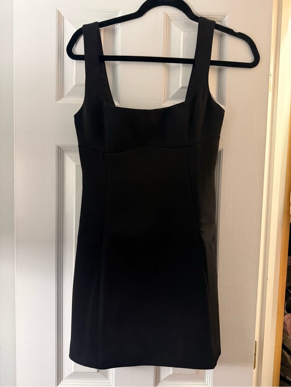 Meshki Black Square Neck Mini Dress